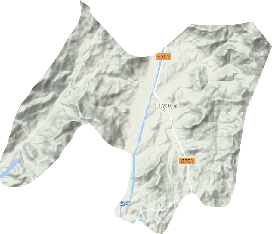 孔家坊乡地形地图