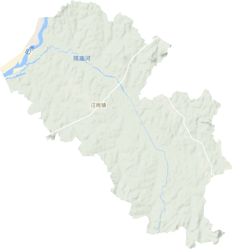 汪岗镇地形地图