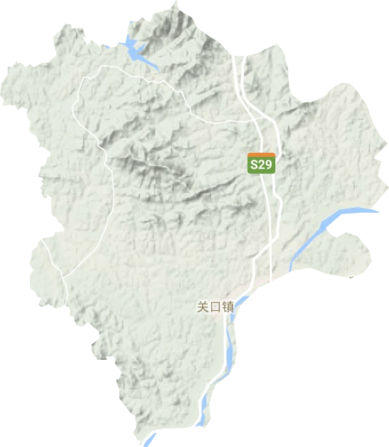 关口镇地形地图