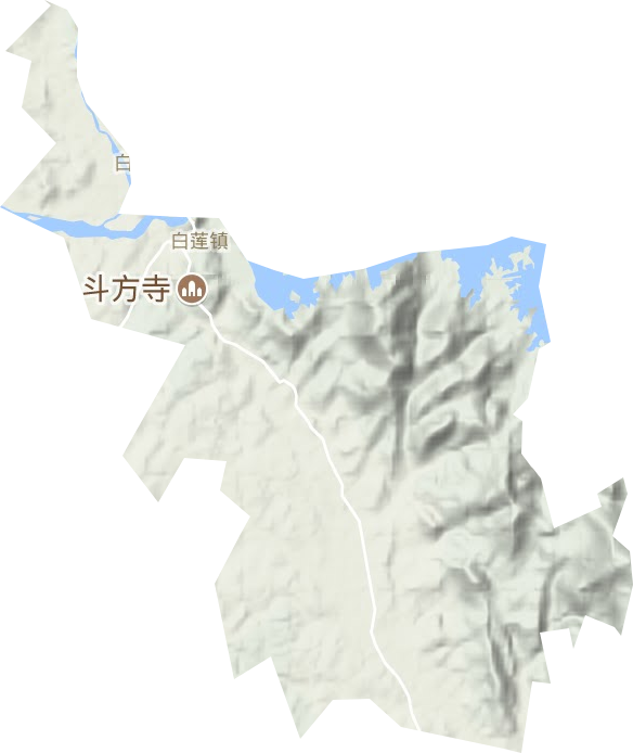 白莲镇地形地图