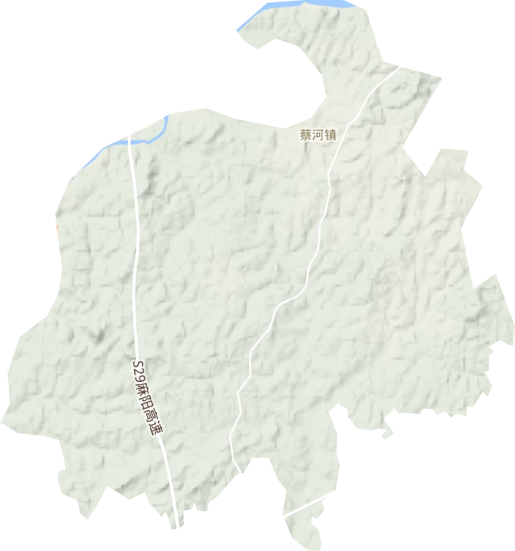 蔡河镇地形地图