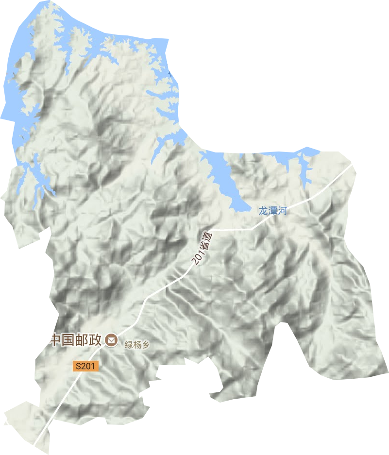 绿杨乡地形地图