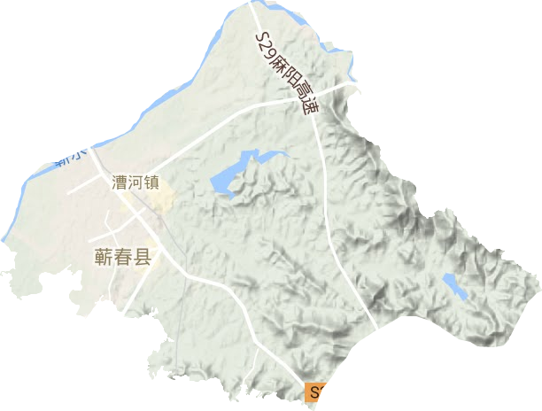 漕河镇地形地图