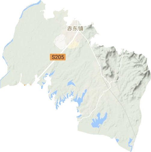 赤东镇地形地图