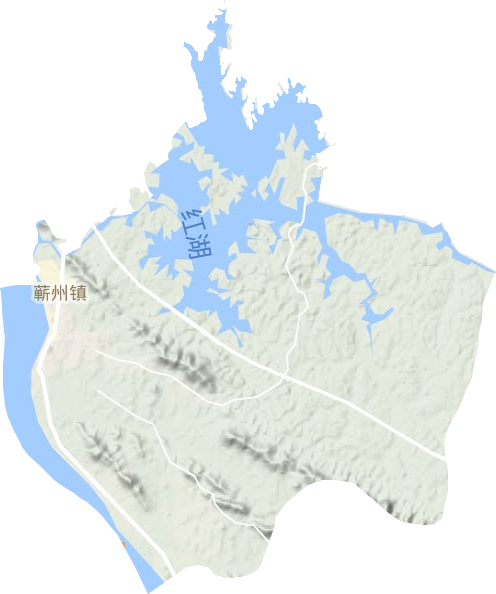 蕲州镇地形地图