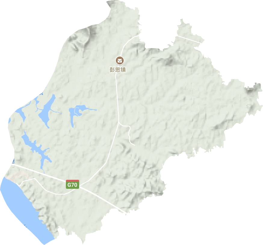 彭思镇地形地图