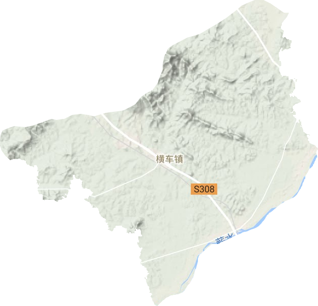 横车镇地形地图