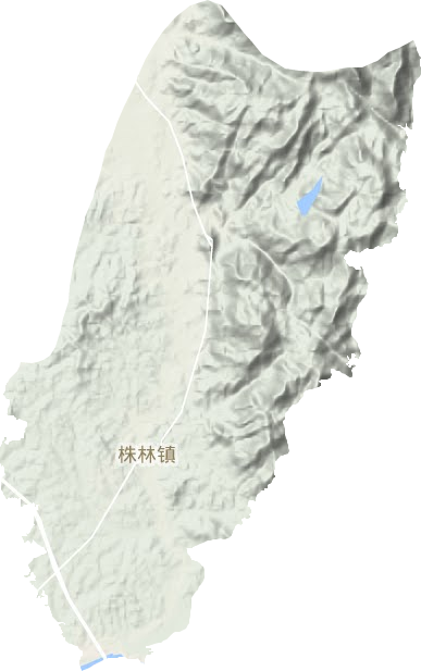 株林镇地形地图