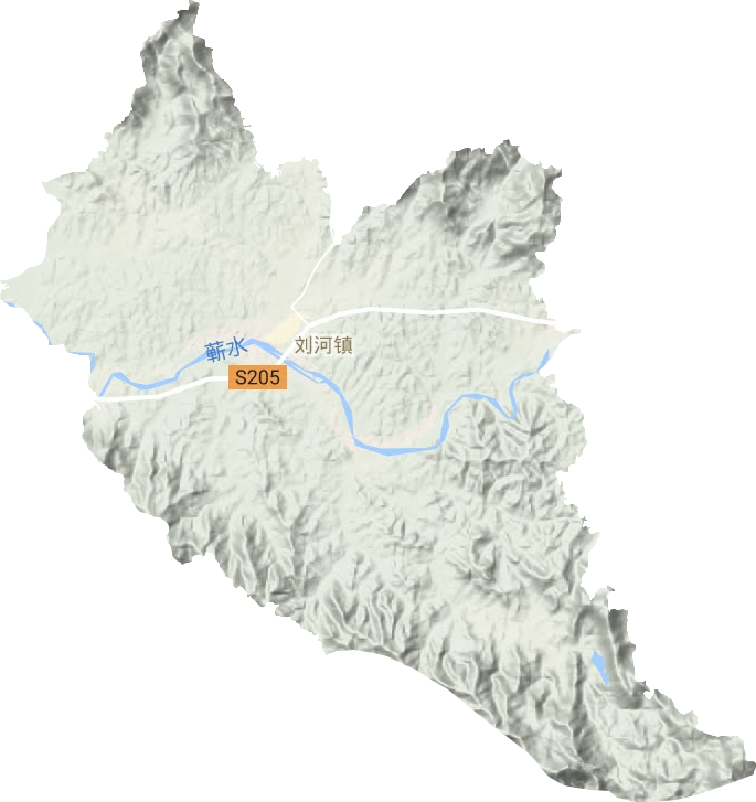 刘河镇地形地图