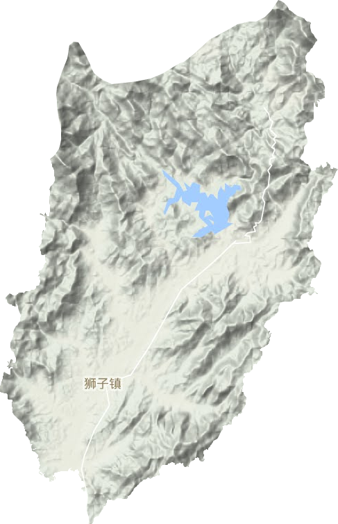 狮子镇地形地图
