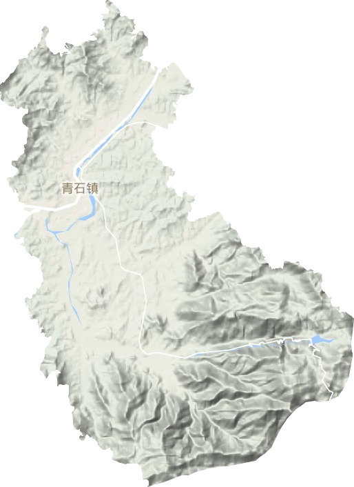 青石镇地形地图