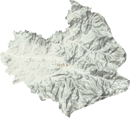 向桥乡地形地图