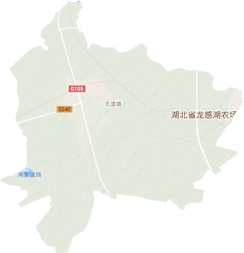 孔垄镇地形地图
