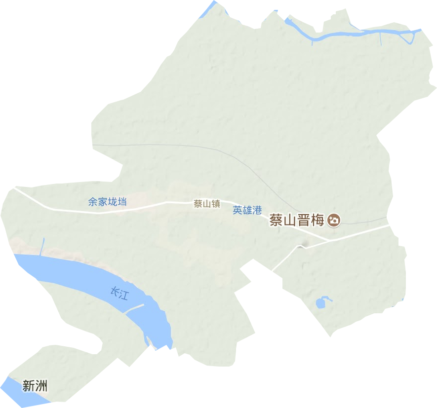 蔡山镇地形地图
