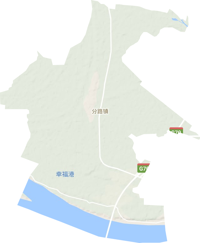 分路镇地形地图