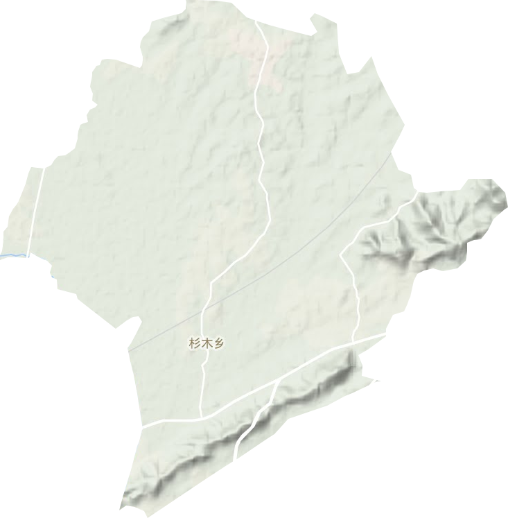 杉木乡地形地图