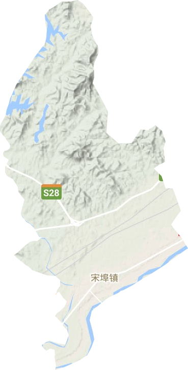 宋埠镇地形地图