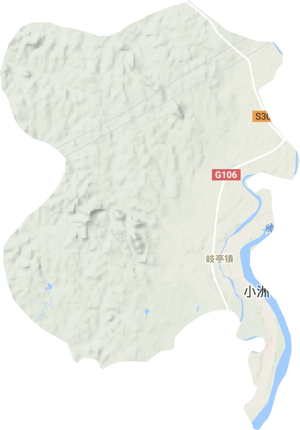 歧亭镇地形地图