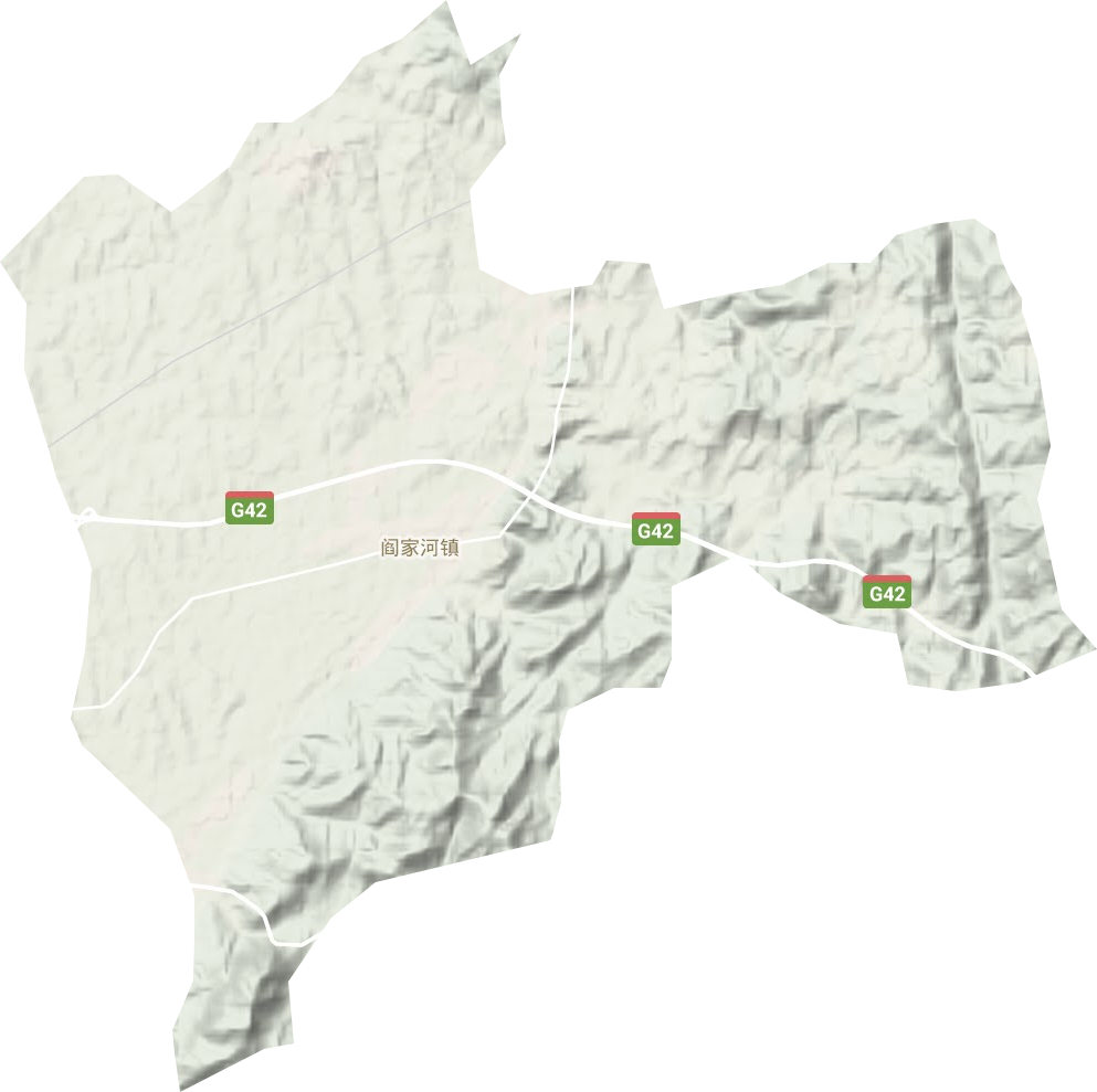 阎家河镇地形地图
