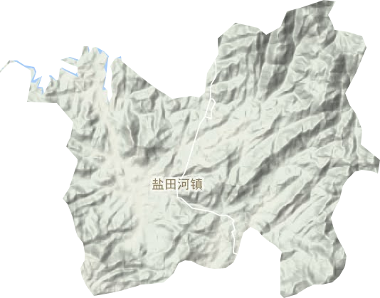 盐田河镇地形地图