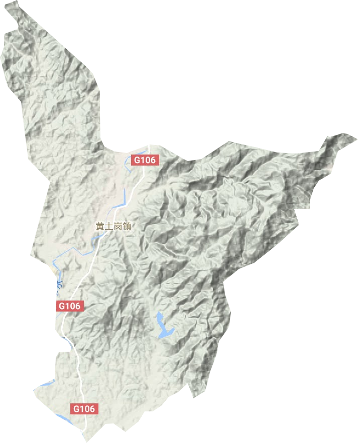 黄土岗镇地形地图