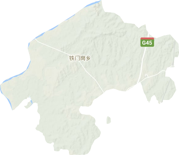 铁门岗乡地形地图