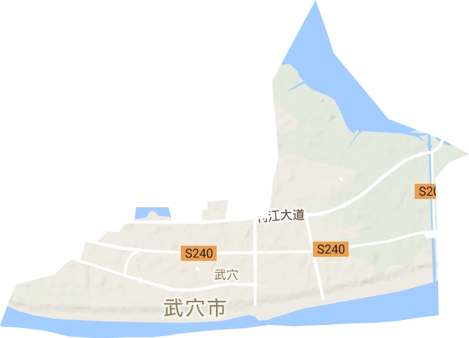 武穴街道地形地图