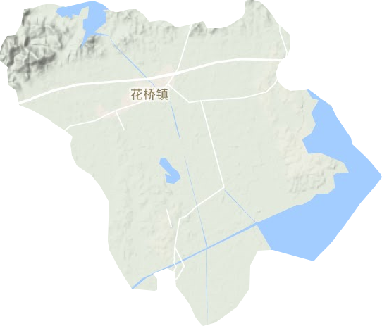 花桥镇地形地图