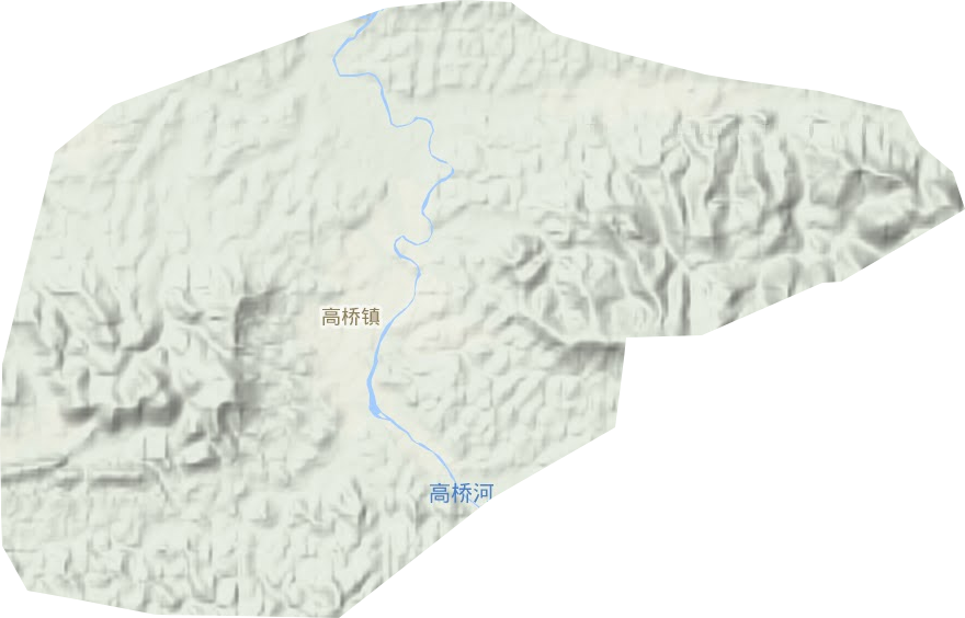 高桥镇地形地图