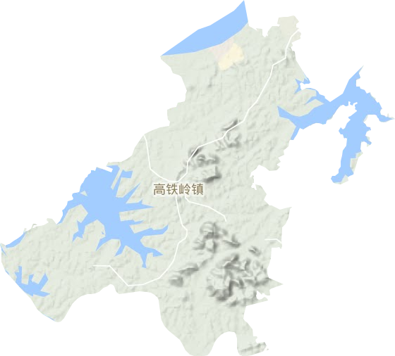 高铁岭镇地形地图