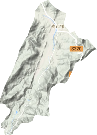 麦市镇地形地图