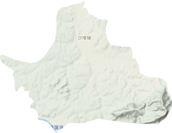 沙堆镇地形地图