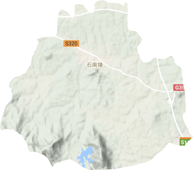 石南镇地形地图