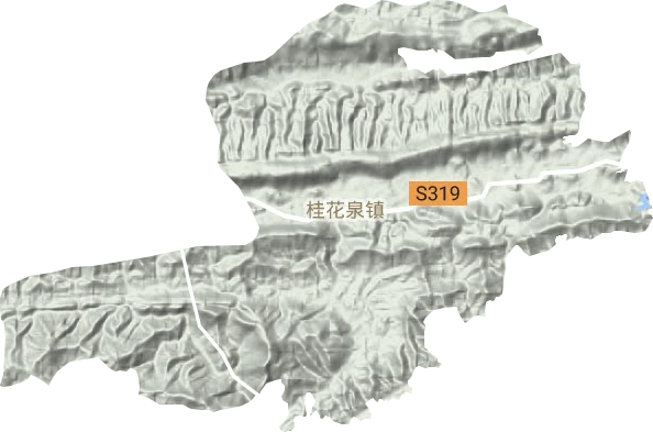 桂花泉镇地形地图