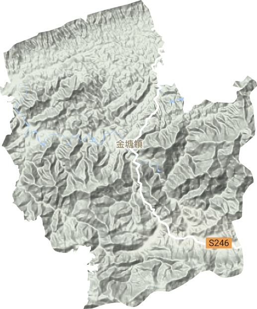 金塘镇地形地图