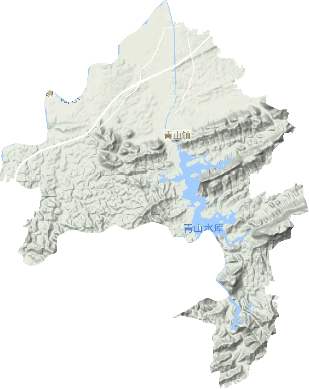 青山镇地形地图
