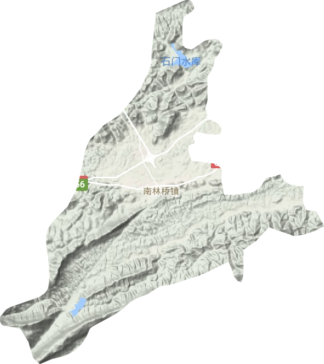 南林桥镇地形地图