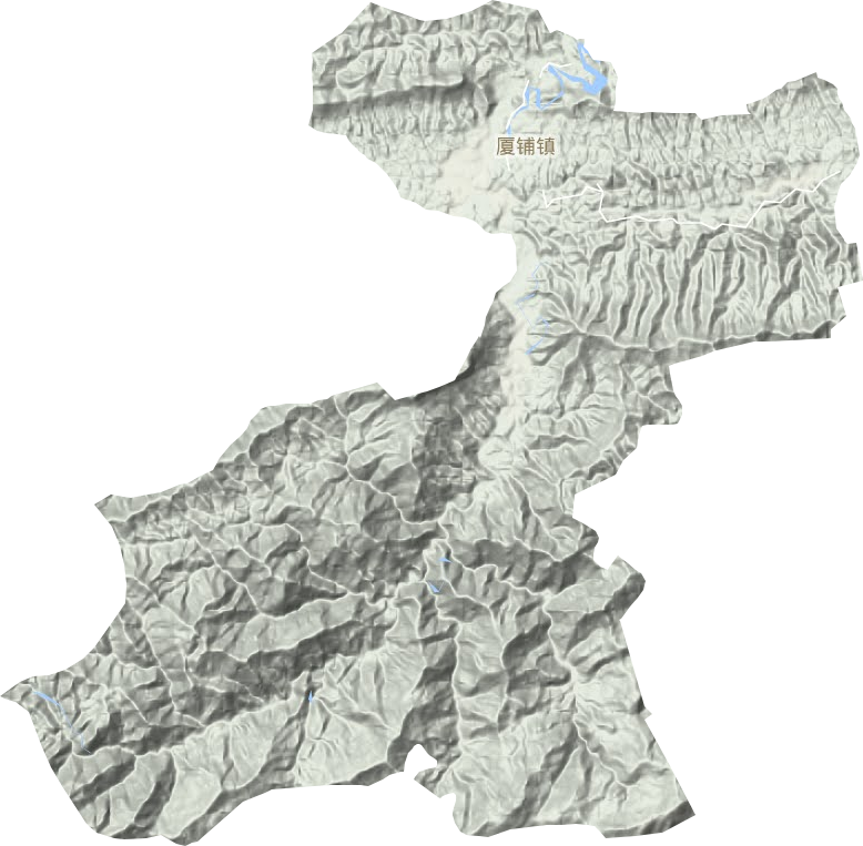厦铺镇地形地图