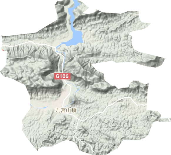 九宫山镇地形地图