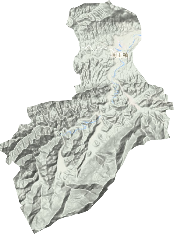 闯王镇地形地图
