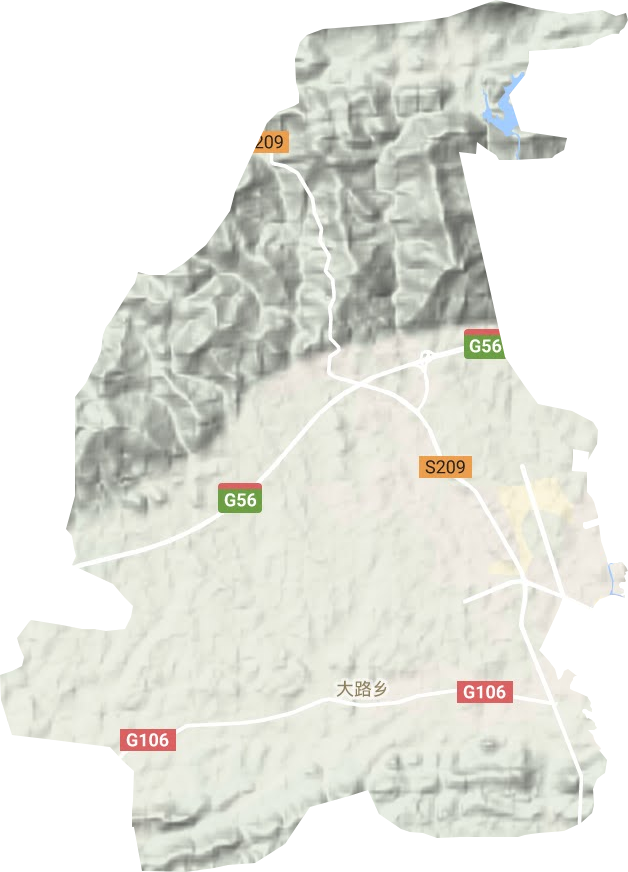 大路乡地形地图