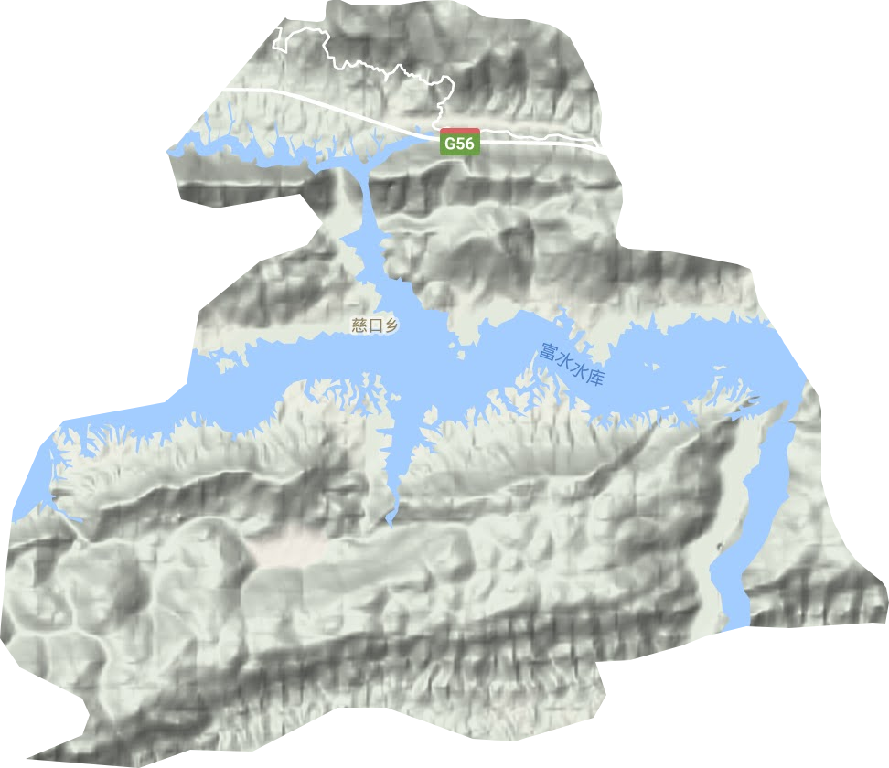 慈口乡地形地图