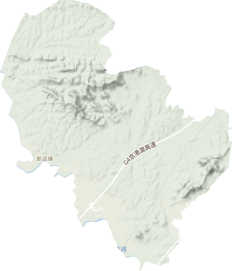 新店镇地形地图