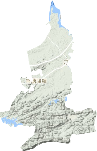 官塘驿镇地形地图