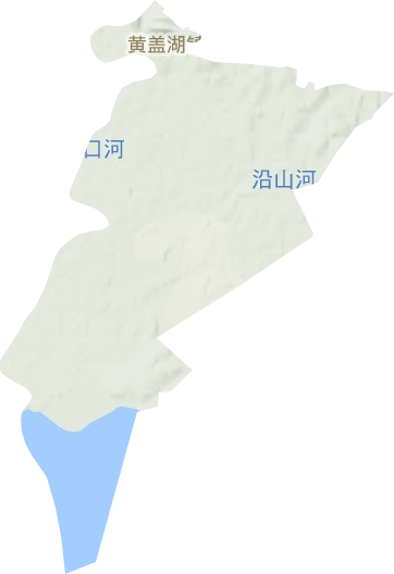 黄盖湖镇地形地图