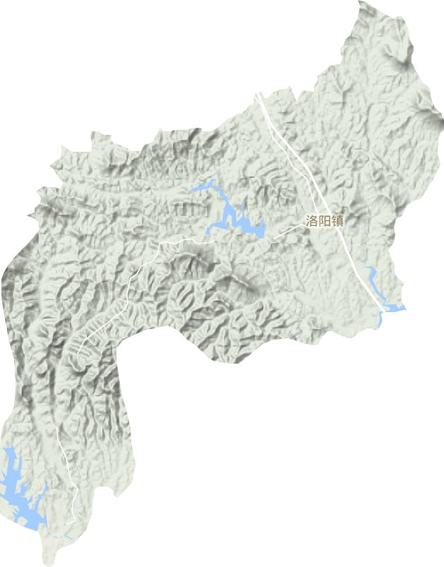 洛阳镇地形地图