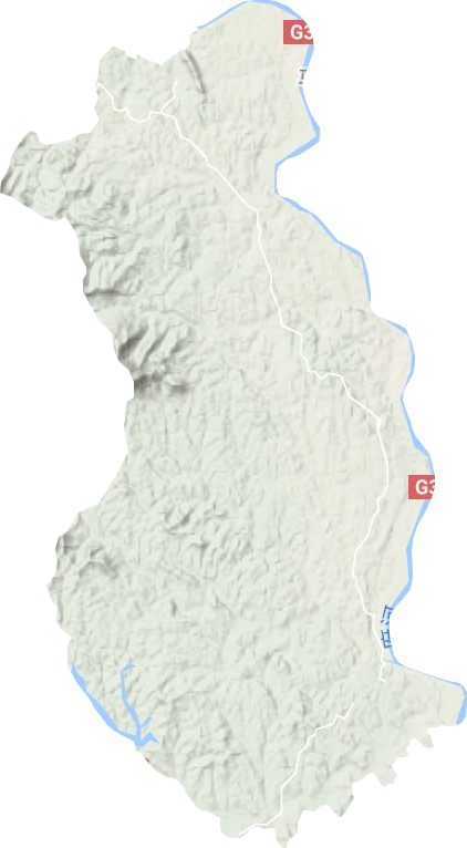 府河镇地形地图