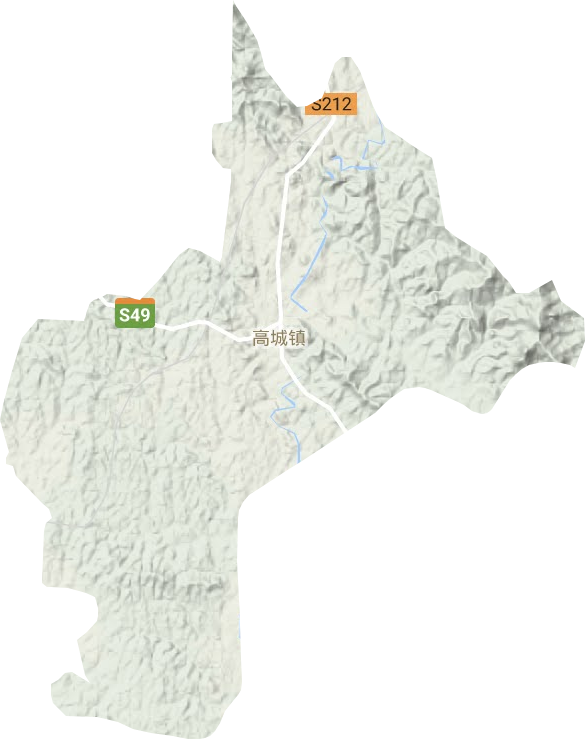 高城镇地形地图
