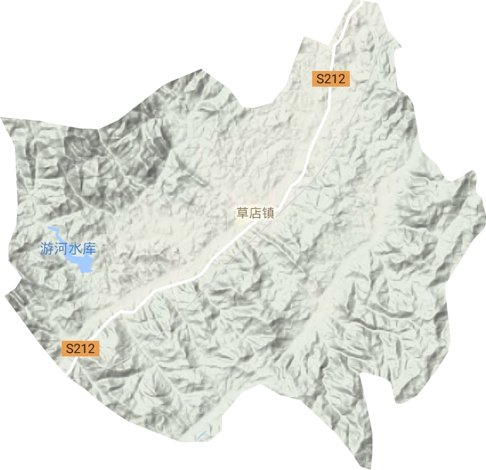 草店镇地形地图