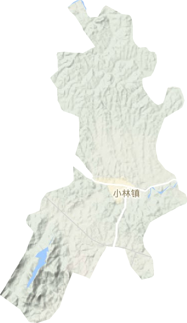 小林镇地形地图